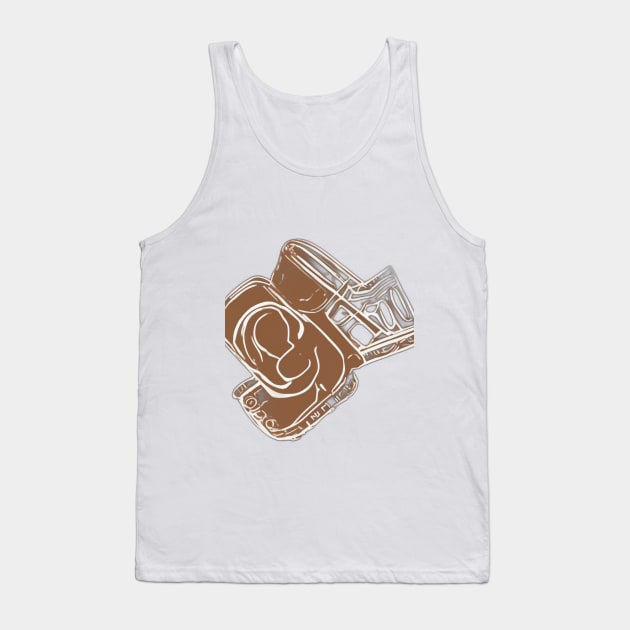 Bronze Boxing Gloves Illustration No. 783 Tank Top by cornelliusy